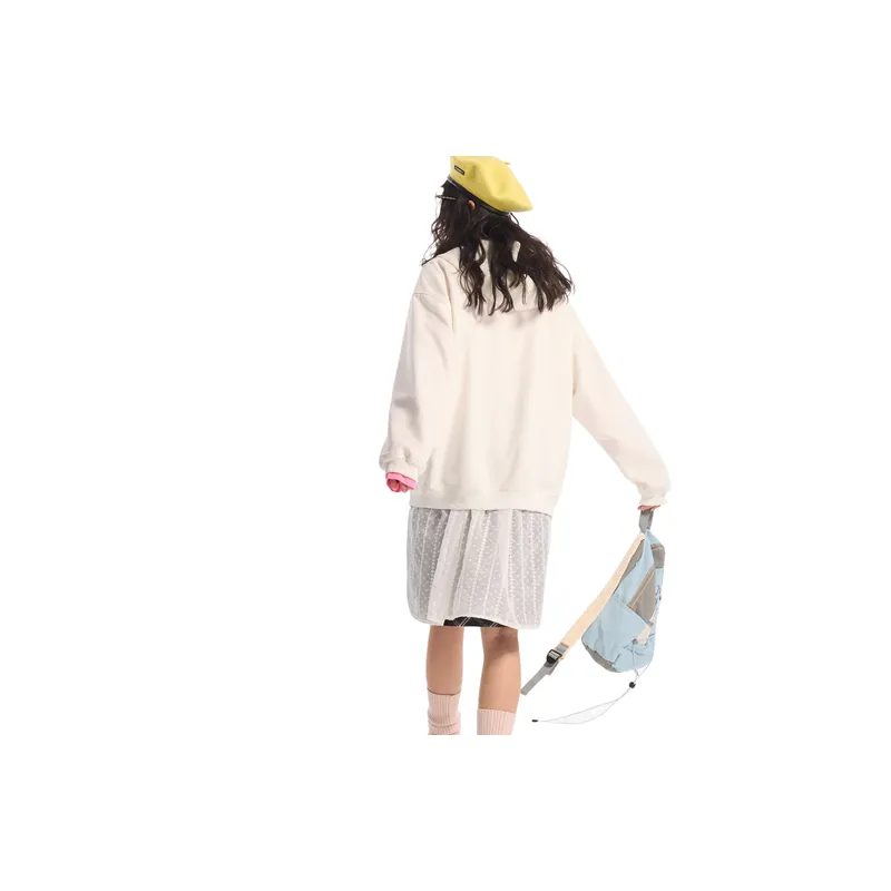 Preppy Loose Blended Synthetic Fabrics Jacket-3