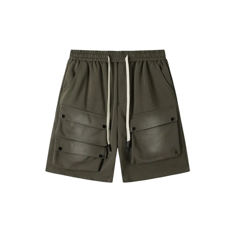 Retro Loose Hip Hop Work Shorts-4
