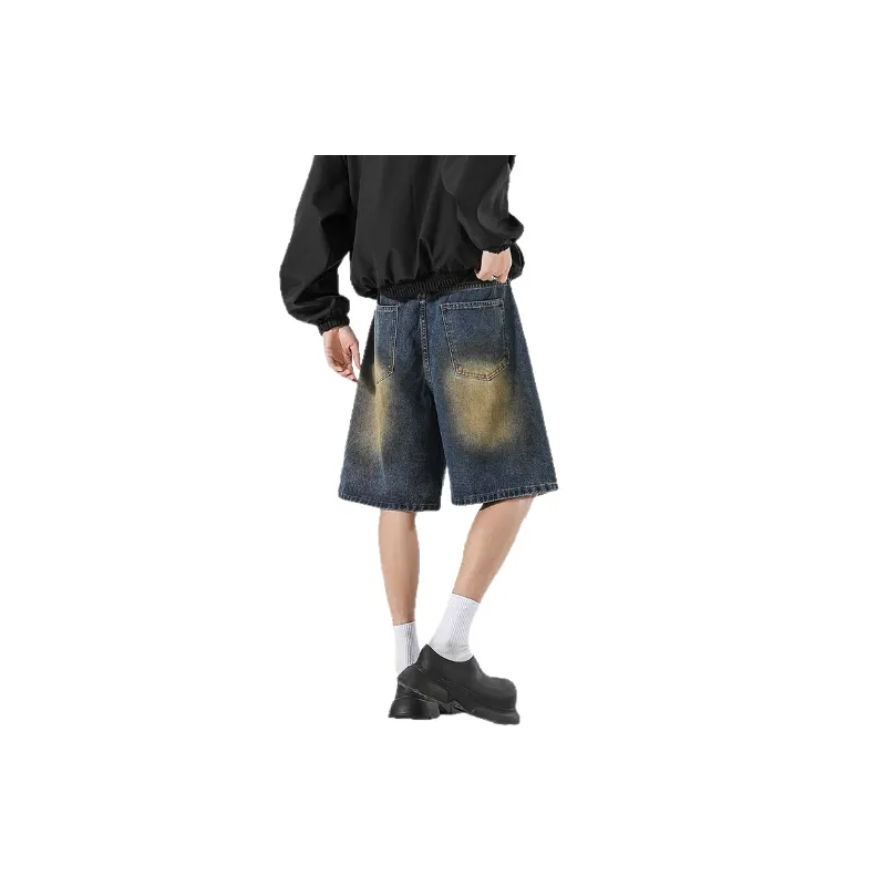Casual Loose Denim Shorts-2