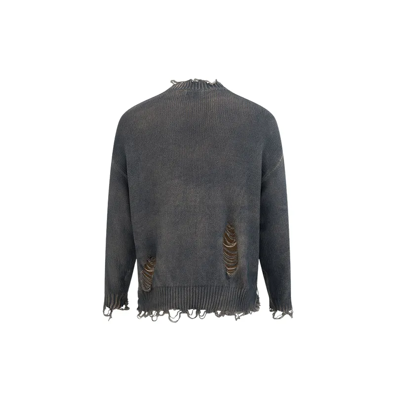 Loose Fashionable Cotton Blended Fabric Sweater-7