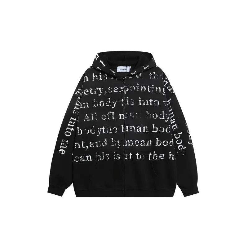 Retro Tie Dye Letter Loose Sweater-0