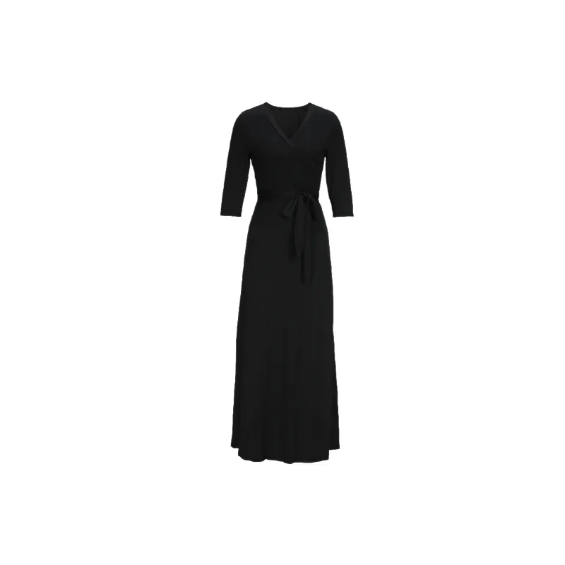 Simple Plain Milk Fiber Dress Women-0