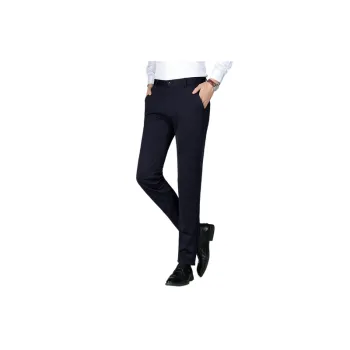 Business Casual Blended Synthetic Fabrics Suit Trousers