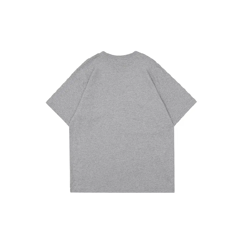 Loose Contrast Color Cotton T Shirt Unisex-1