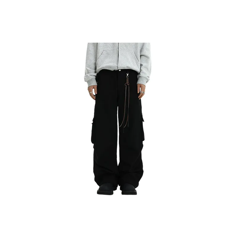 Retro Loose Straight Leg Cargo Pants-1