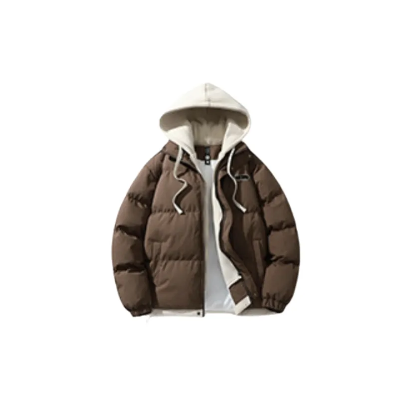 Fashionable Loose Plain Woven Quilted Jacket-2