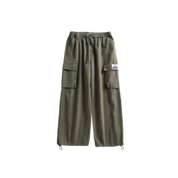 Straight Trendy Plus Size Loose Washed Crock Pants