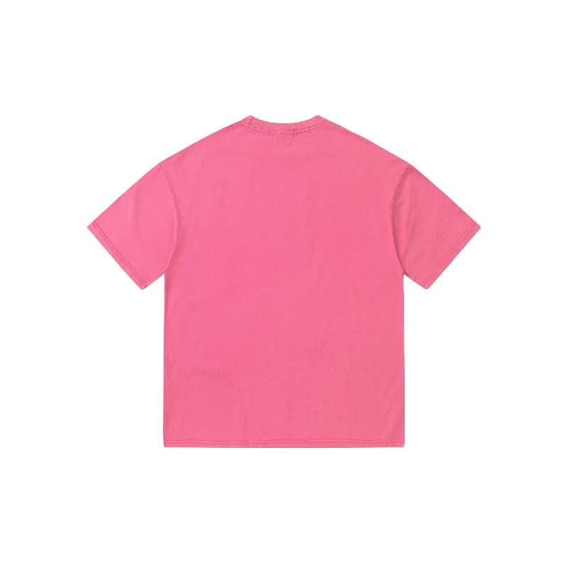 Retro Washed 100% Cotton T Shirt-1