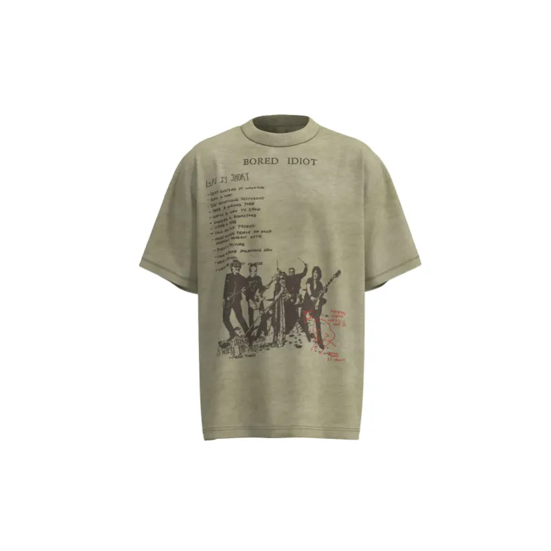 Retro Loose 100% Cotton T Shirt-8