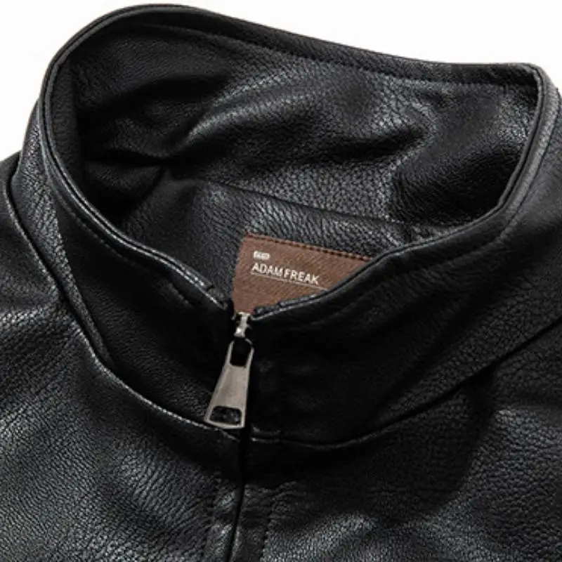 Retro Simple Blended Synthetic Fabrics Jacket-4