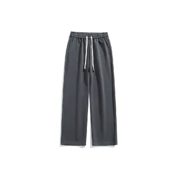 Fashionable Loose Straight Leg Cotton Casual Pants