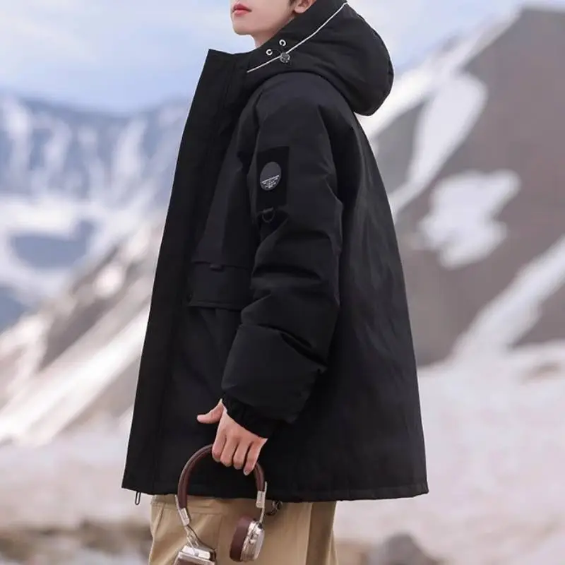 Loose Warming White Duck Down Jacket-3