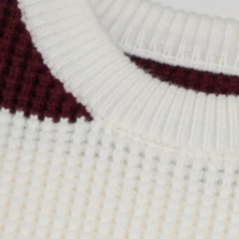 Striped Loose Cotton Blended Fabric Sweater-6