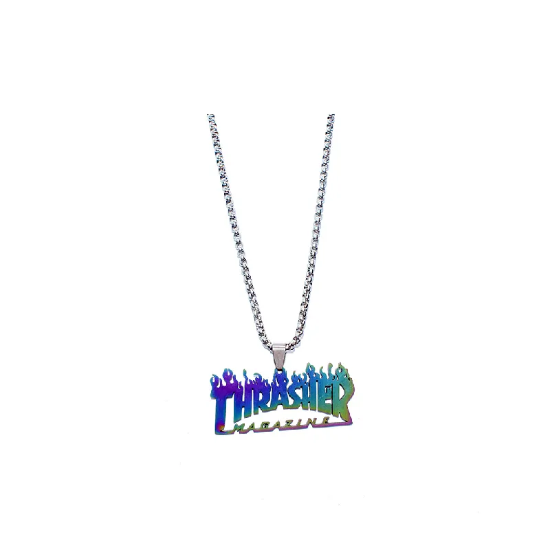 Trendy Titanium Steel Pendant Necklace-0