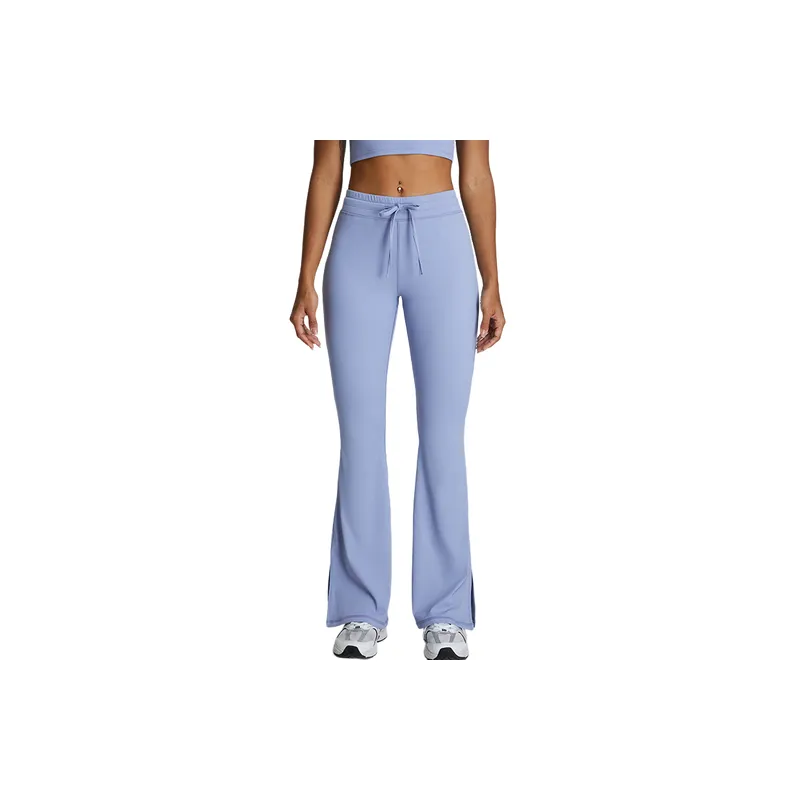 Sporty Plain Nylon Workout Pants Women-0