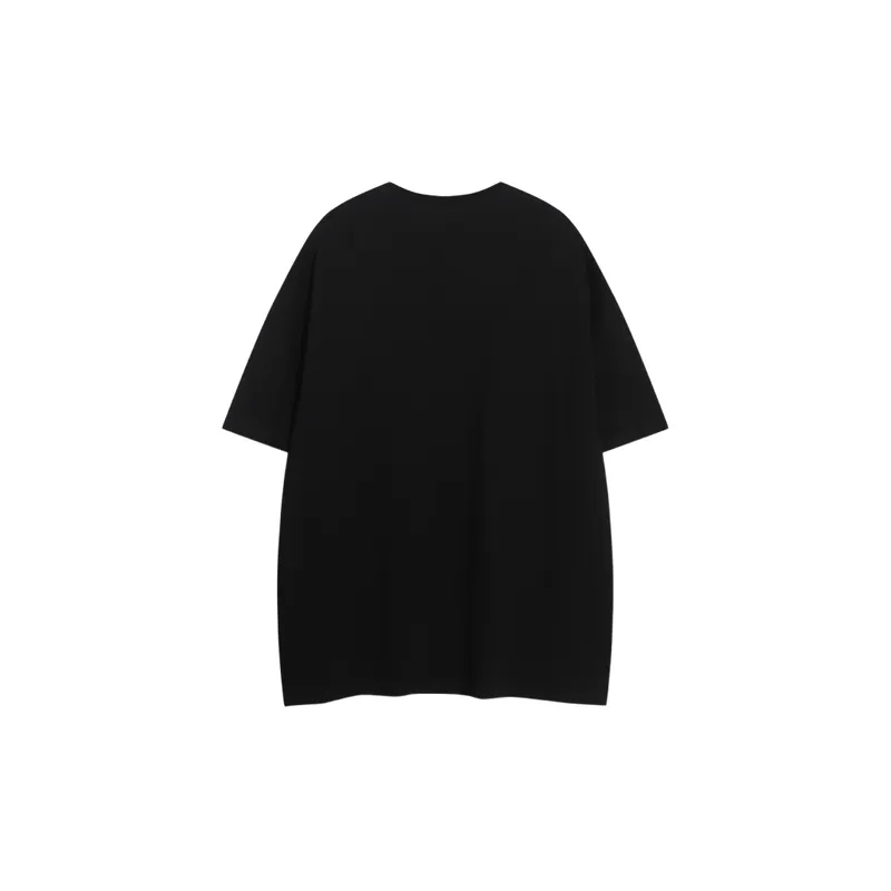 Loose Embroidery 100% Cotton T Shirt-1