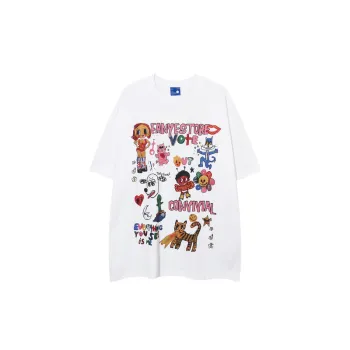 Cartoon Graffiti 100% Cotton T Shirt