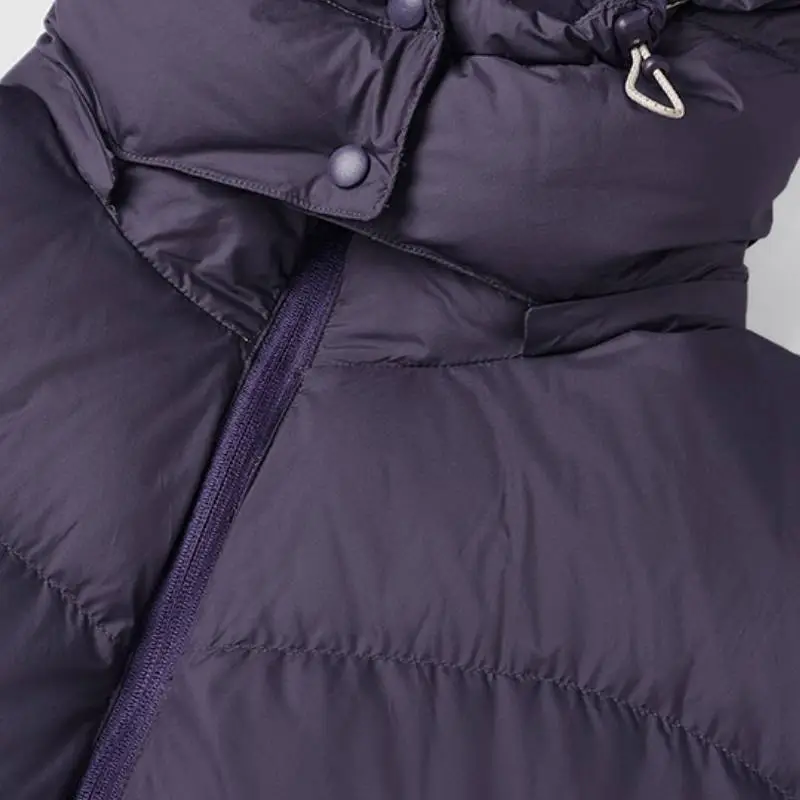 Fashionable Simple White Duck Down Jacket-8