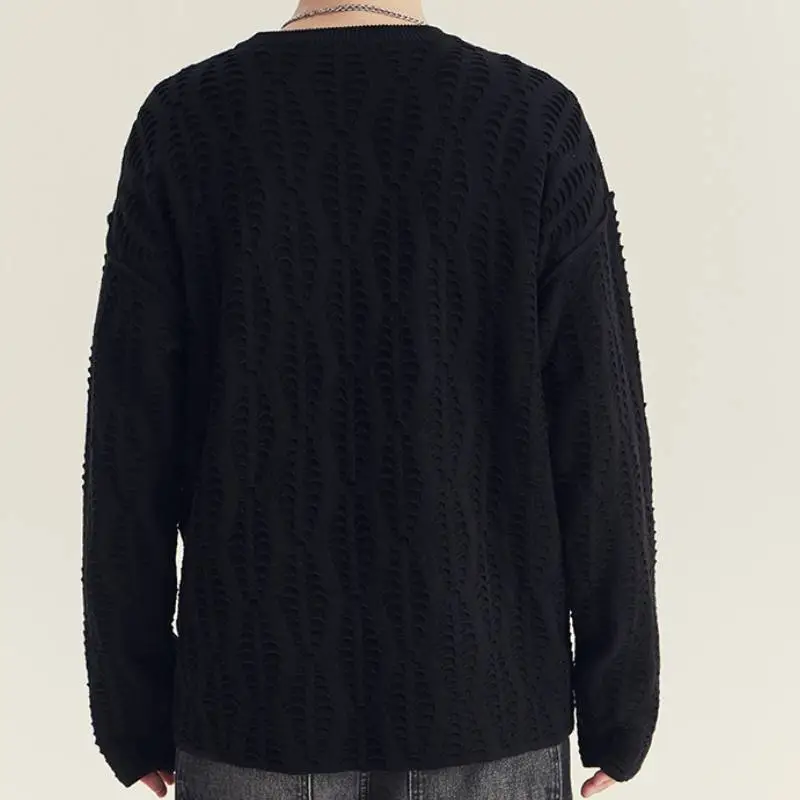 Fashionable Loose Cotton Sweater-4