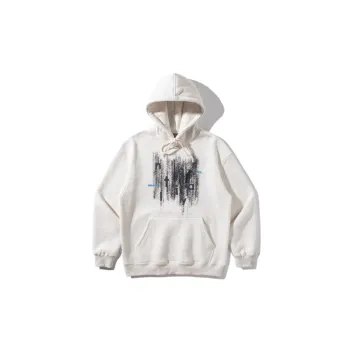 Printing Graffiti Fleece lined Hooded Jacket