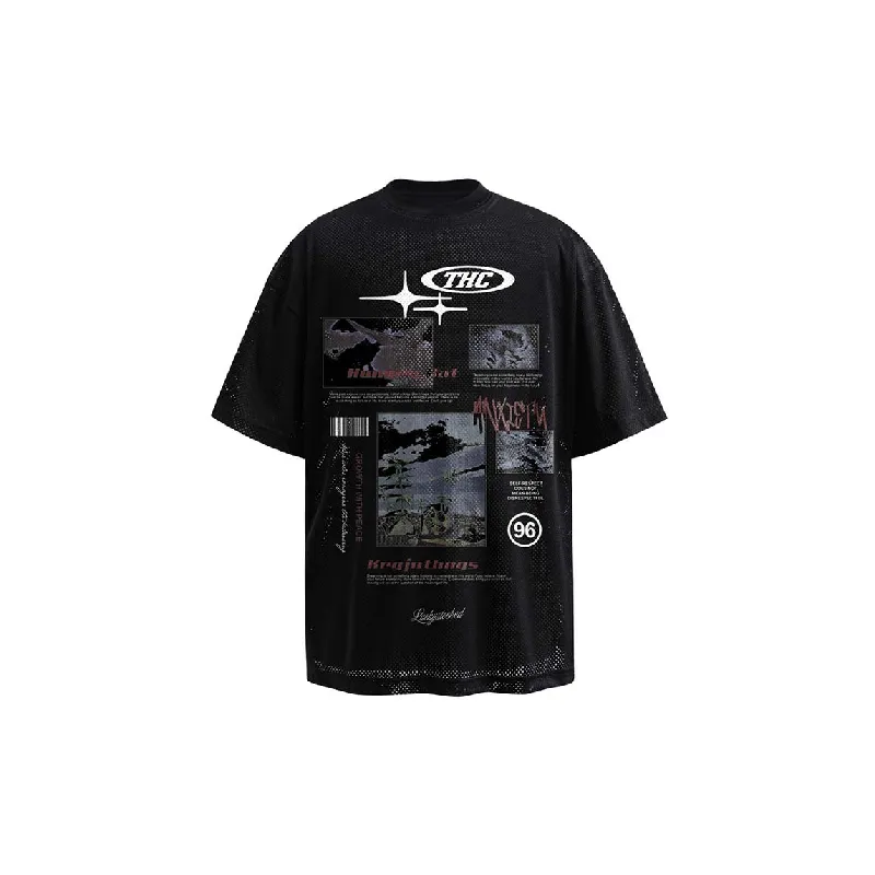 Fashion Letter Blended Synthetic Fabrics T Shirt-0