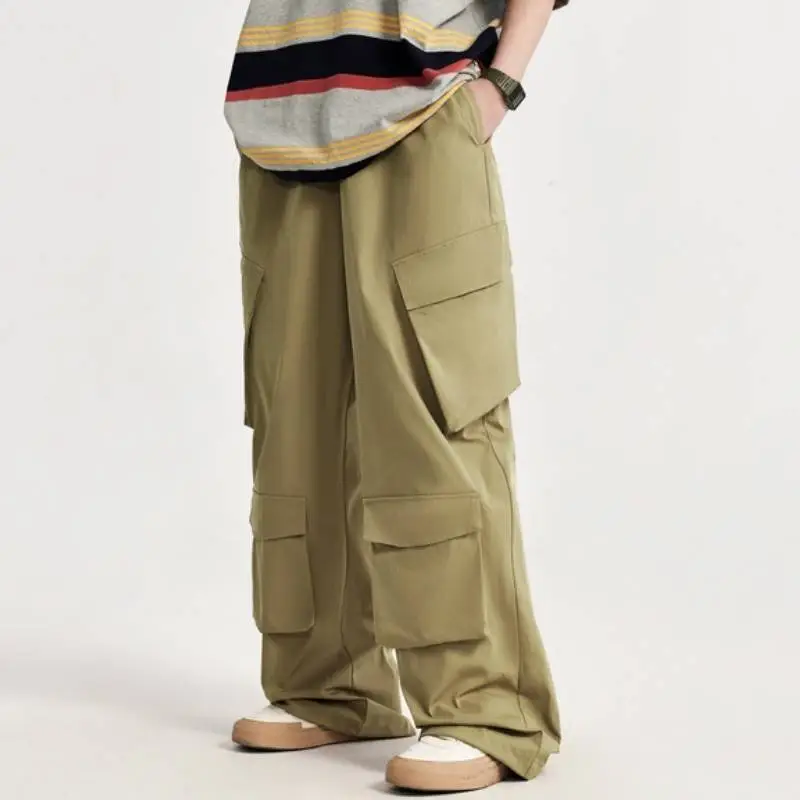 Loose Simp 100% Polyester Cargo Pants-11