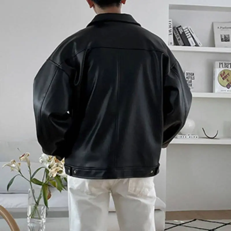 Simple Basics PU Leather Jacket-2