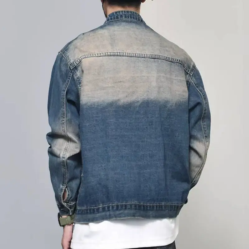 Retro Distress Denim Jacket-3