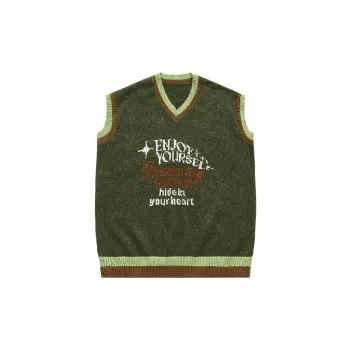 Retro Fashion Acrylic Fibres Vest