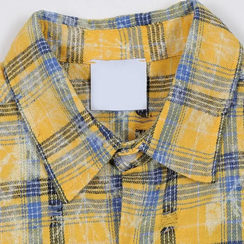 Cute Plaid Cotton Blended Fabric Shirt-4