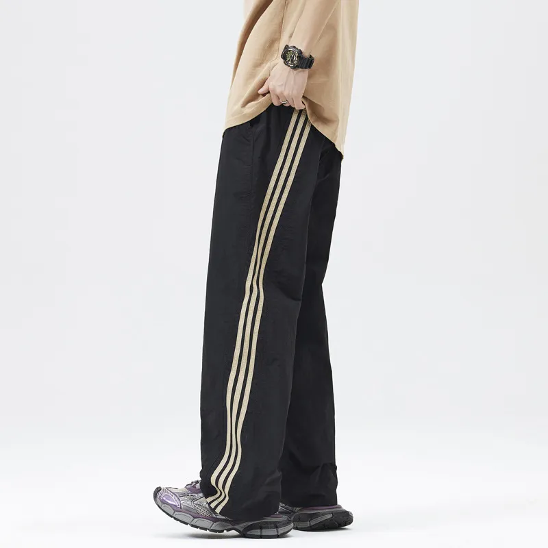 Fashionable Loose Nylon Casual Pants-1