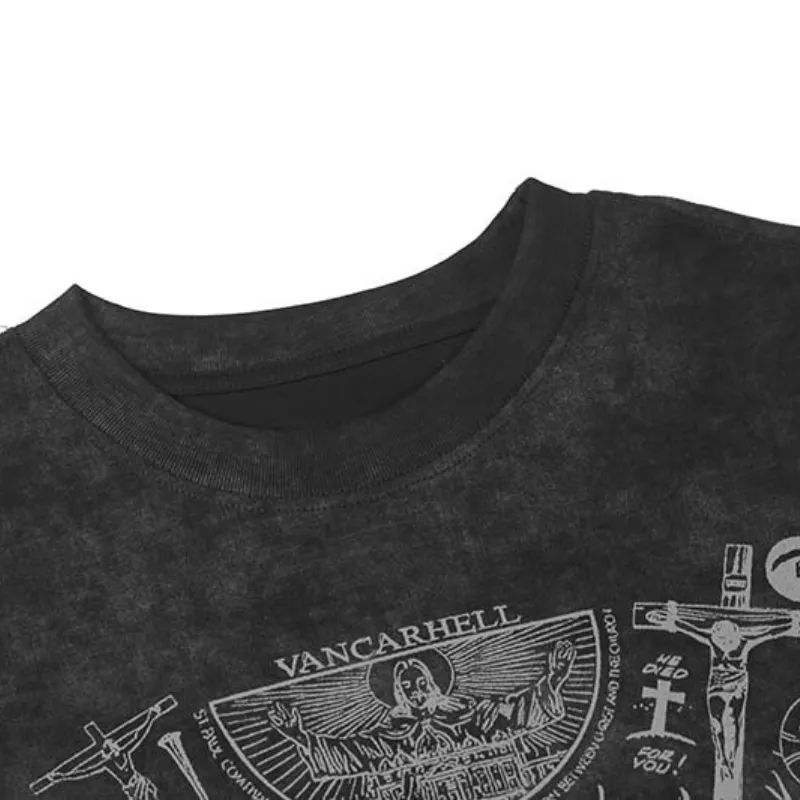 Street Tie Dye Cotton Blended Fabric T Shirt-4