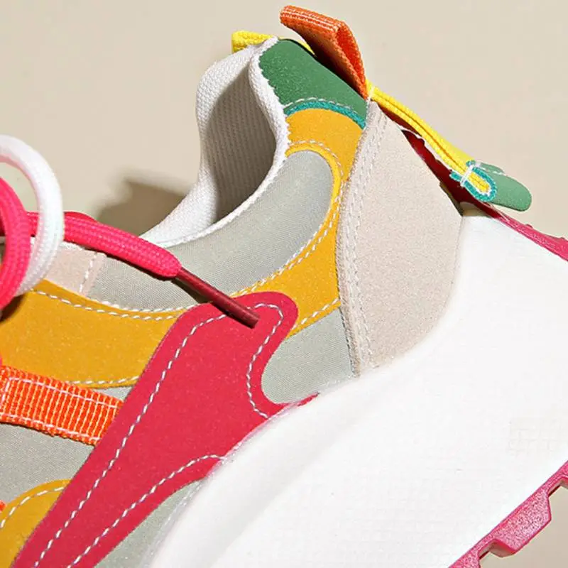 Sporty Contrast Color Chunky Sneakers-6