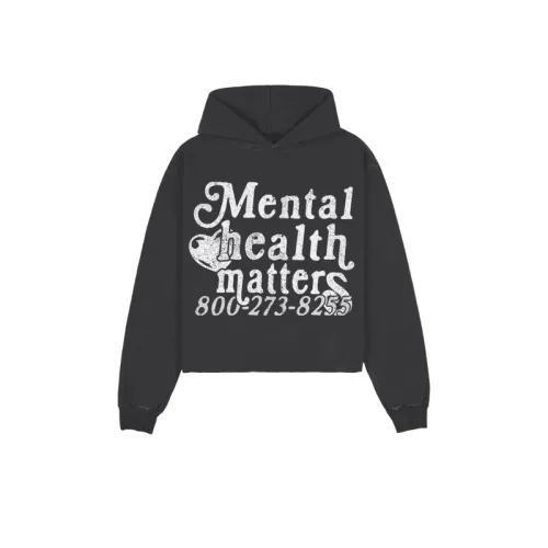 Mental Health Matters Graphic Print Pullover Hoodie