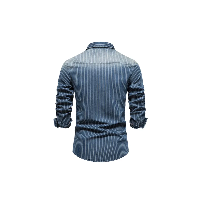 Distress Striped Shirt-1