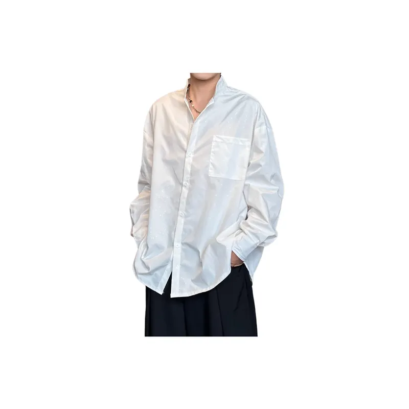 Long Sleeved Shirt   Loose Casual Trendy Jacket-3