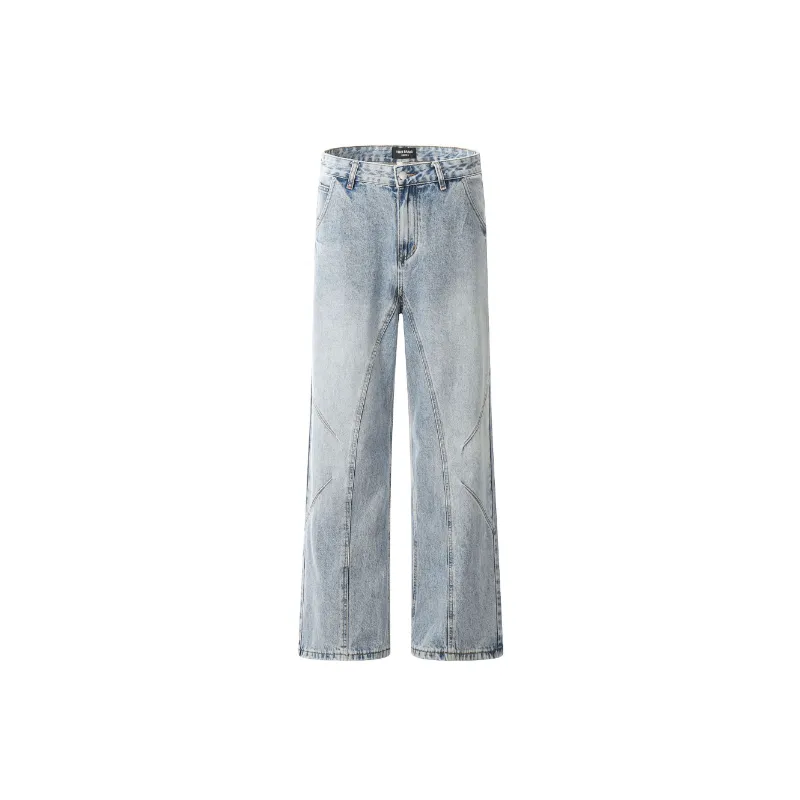 Retro Straight Leg Jeans-0