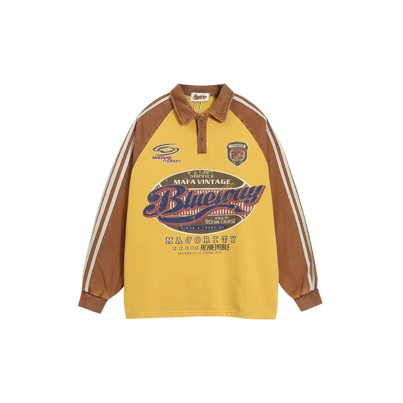 Retro Contrast Color Polo-0