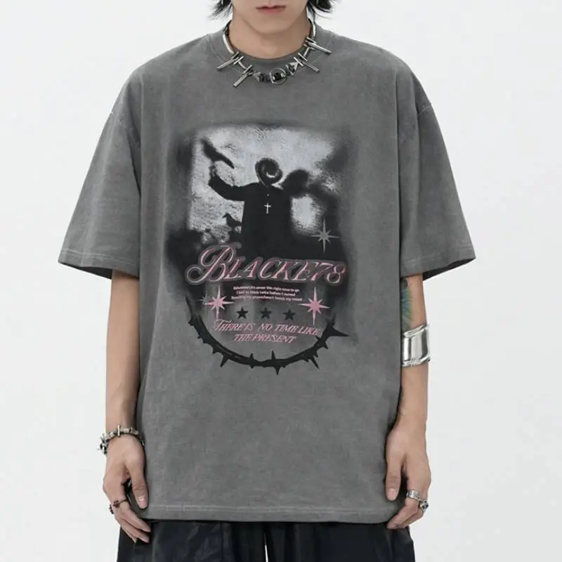 Funky Distress 100% Cotton T Shirt-2