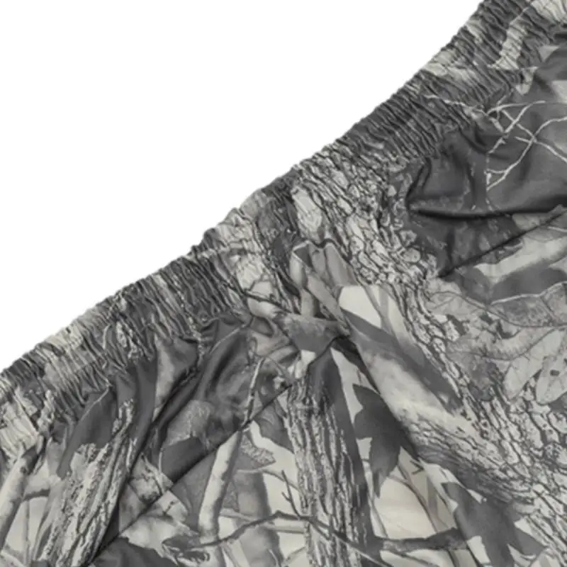 Casual Retro Design Leaf Camouflage Street Drawstring Loose Wide Leg Pants-4