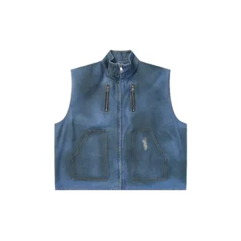 Street Tide Washed Denim Vest