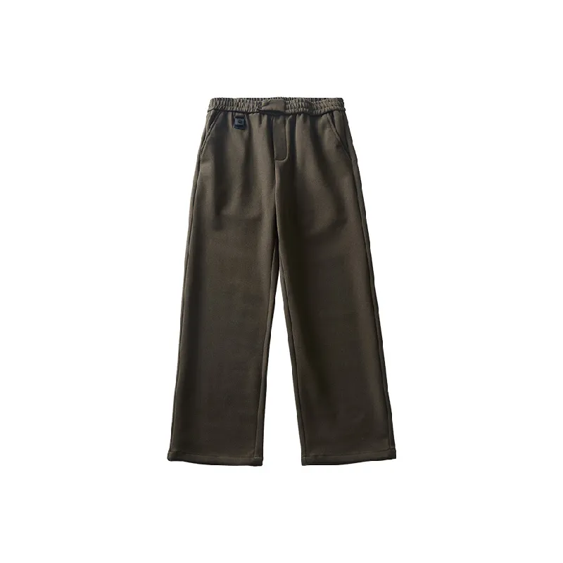 Fashionable Loose Straight Leg Blended Synthetic Fabrics Casual Pants-3