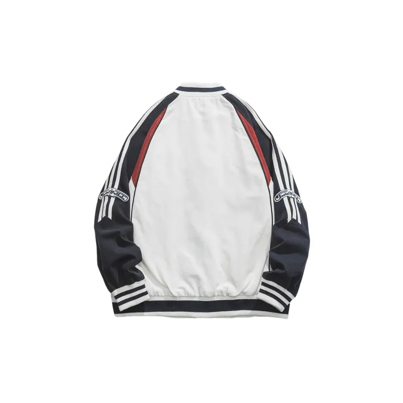 Retro Color Collision Splicing Tide Casual Jacket-1
