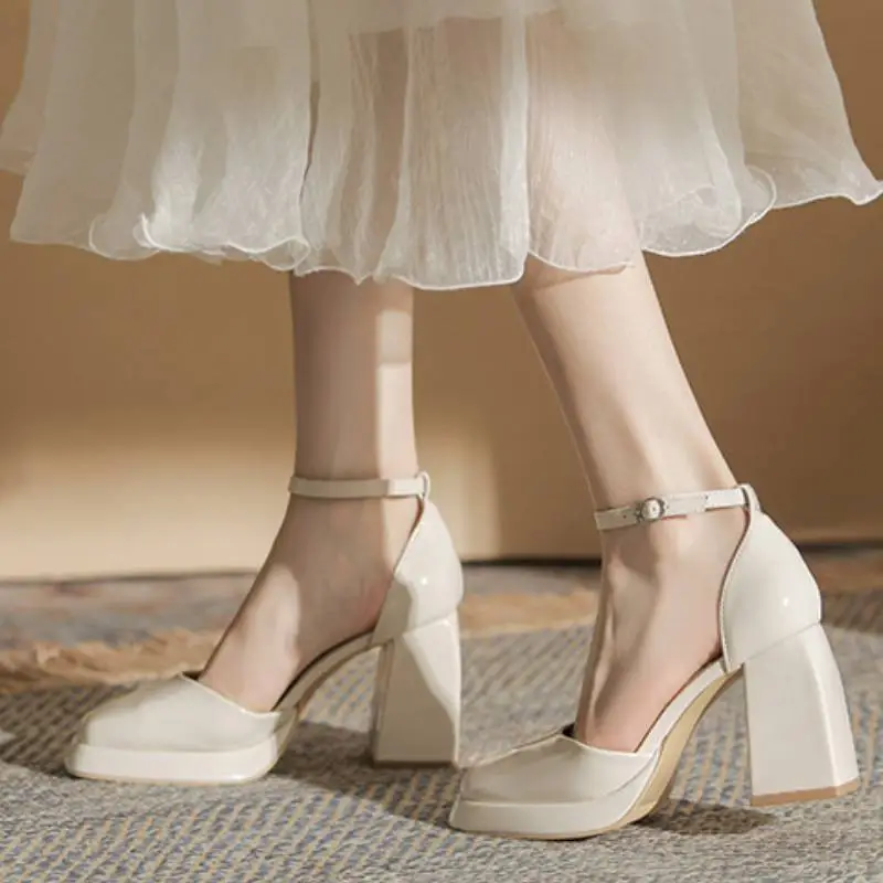Simple Waterproof High Heels-7