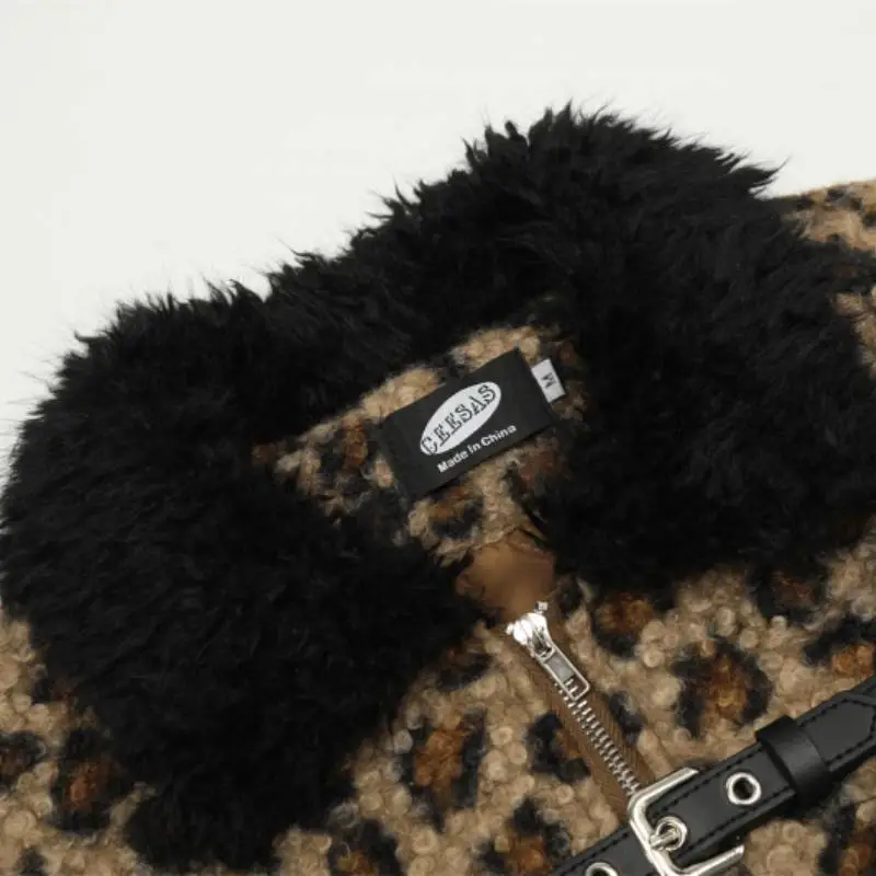 Funky Leopard Print Quilted Jacket-3