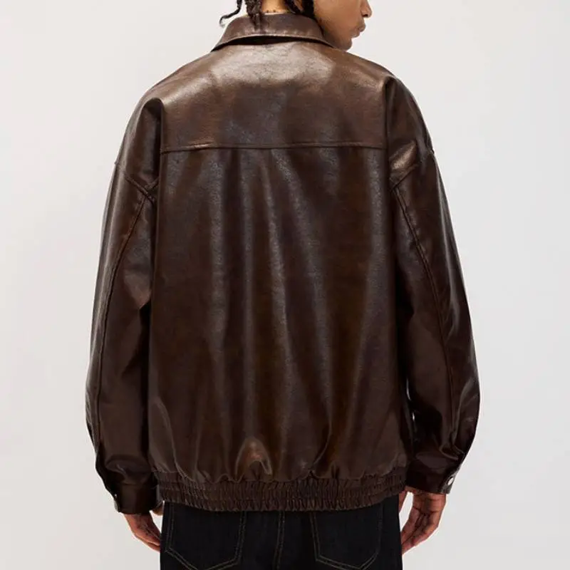 Retro Fashion Leather Jacket-5