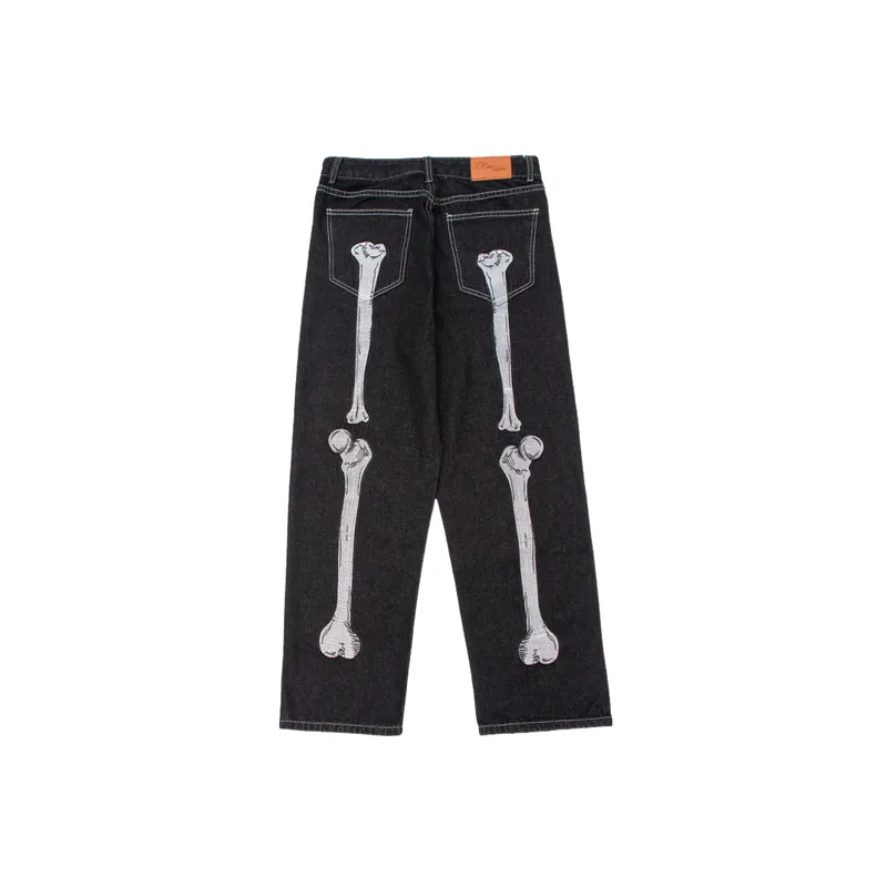 Embroidery Loose Jeans-1