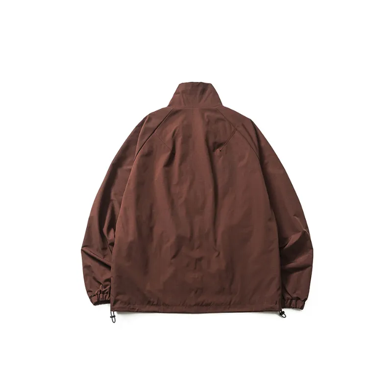 Solid Color Three dimensional Pocket Decorated Collar Retro Outdoor Jacket-5