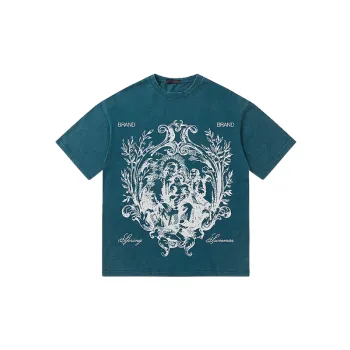 Loose Washed Art Print T Shirt