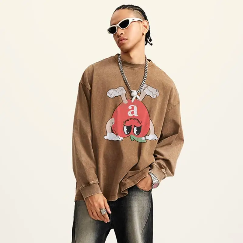 Casual Retro 100% Cotton Sweatshirt-6
